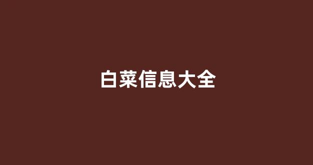 白菜网资讯